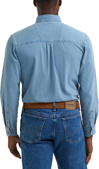 HOTWrangler Men's Denim Button Down Shirt