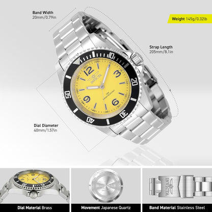 HOTInvicta Mens Watch Stainless Steel 40mm