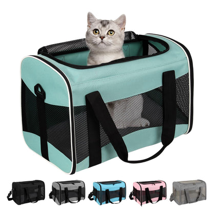 HOTCat Dog Carriers Soft-Sided Pet Carrier Large Cats for Medium Big Cat Small Dog Puppy up to 16lbs TSA Airline Approved Animal Collapsible Cat Carrier Carriers Travel Carrier Cat Bag (17x11x11)