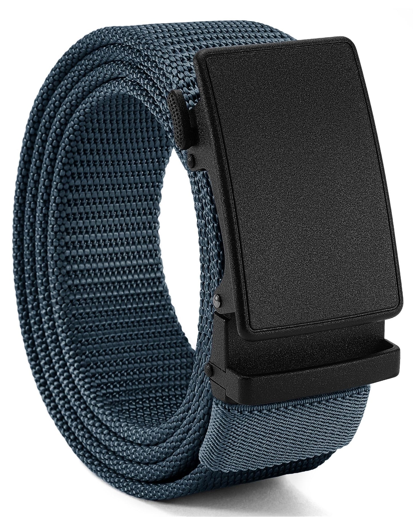 1.5" Nylon Ratchet Belts for Men - Adjustable Casual Work Belt with Slide Buckle - Trim to Fit