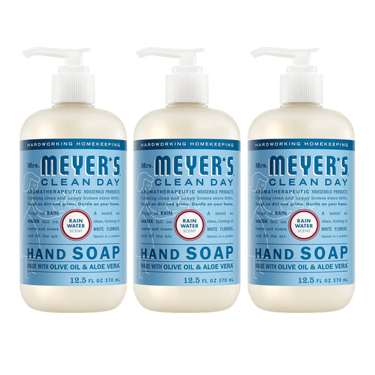 HOTMRS. MEYER'S CLEAN DAY Hand Soap, Rain Water Scent, 12.5 Fl Oz Bottle - 3 Pack