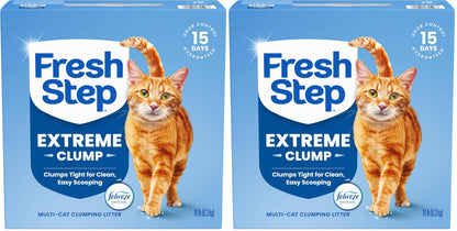 HOTFresh Step Odor Shield Multi Cat Clumping Cat Litter With Febreze Freshness in Gain Scent, Low Dust, Odor Control with Ammonia Block Tech, Compatible in Automatic Litter Boxes, 14 lb.