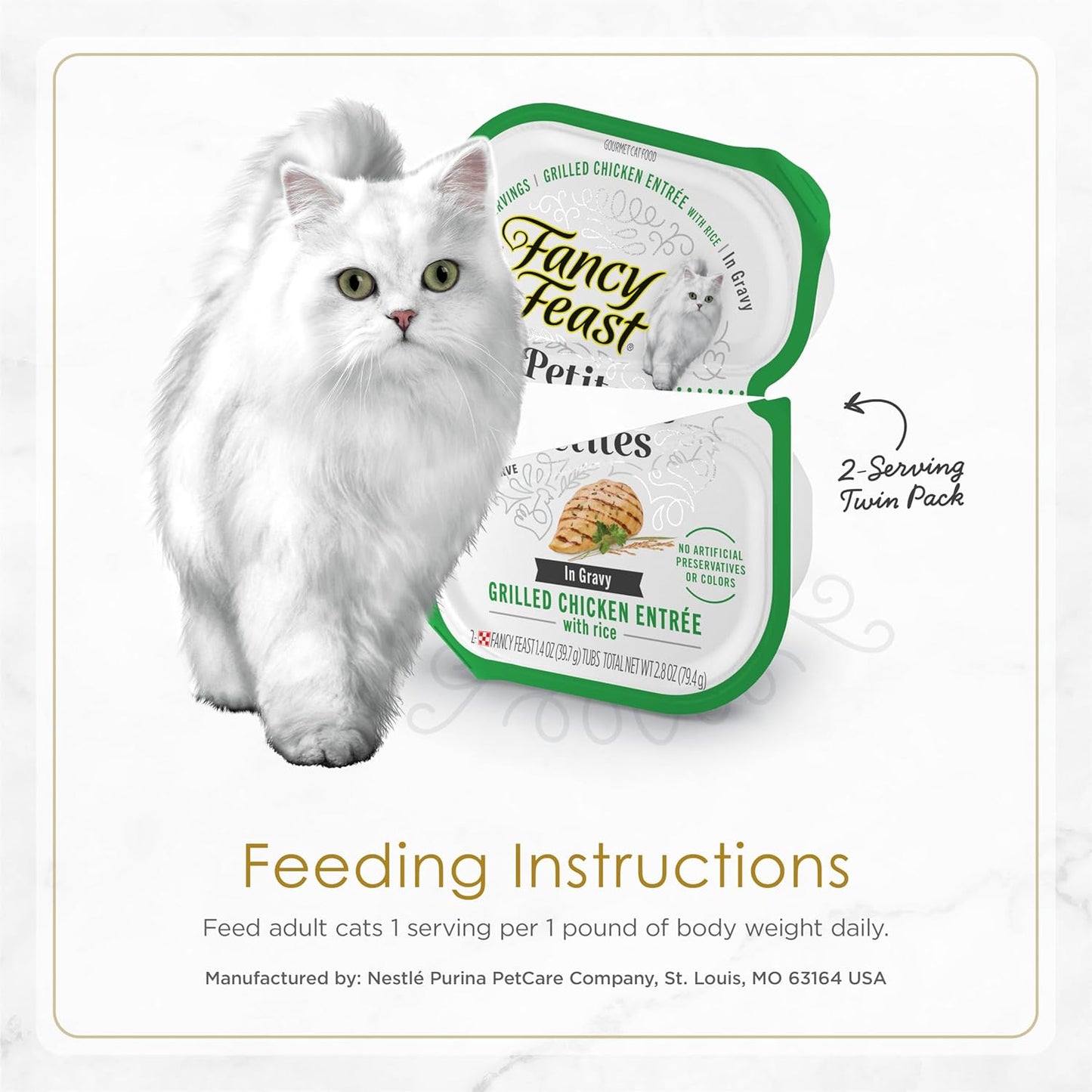 HOTPurina Fancy Feast Gourmet Wet Cat Food Variety Pack, Petites Gravy Collection, break-apart tubs, 48 servings - (Pack of 24) 2.8 oz. Tubs