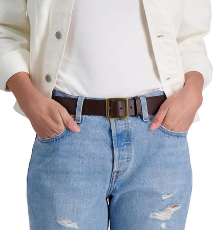 HOTLevi's Women's Casual Leather Belt With Square Buckle – Stylish Jeans & Dress Belt (Regular & Plus Sizes)