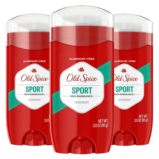HOTOld Spice Aluminum Free Deodorant For Men, High Endurance, 24/7 Sweat Defense & Odor Protection to Eliminate Odors, 24/7 Freshness & Lasting Scent, Sport Scent, 3.0 oz (Pack of 3)