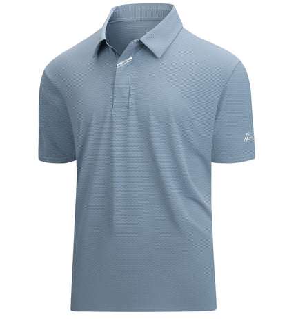 HOTDamipow Premium Golf Shirts for Men Dry Fit Performance Polo Short Sleeve Collared Shirt