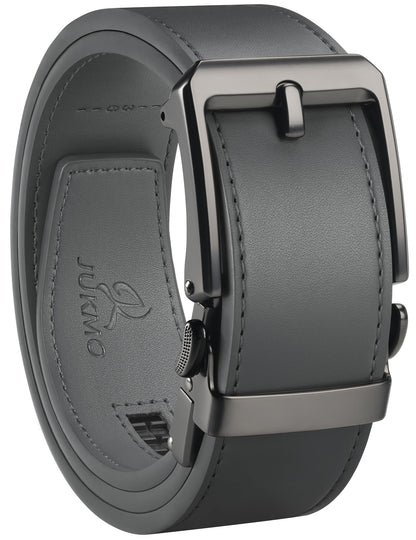 HOTJUKMO 1.5" (38mm) Leather Ratchet Belt for Men in Gift Box | Automatic Slide Buckle, Adjustable Trim to Fit