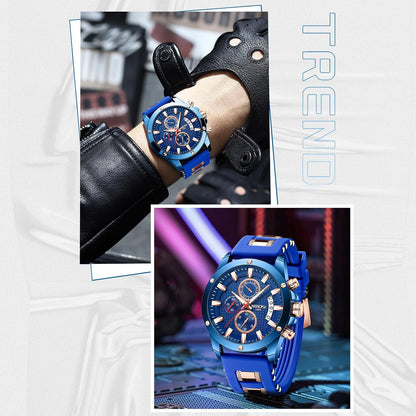 HOTNIBOSI Watches for Men Waterproof Chronograph Mens Watches Analog Quartz Big Face Classic Stylish Fashion Casual Designer Luminous Waterproof Business Work Wrist Watch Elegant Gift for Men