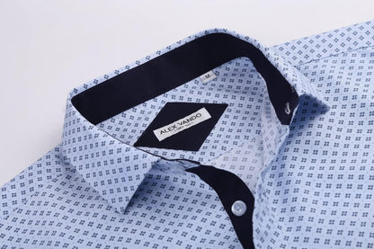 HOTAlex Vando Mens Printed Dress Shirts Regular Fit Casual Button Down Shirt | Wrinkle resistant, Machine washable, Contrast on inner collar & cuff, True-to-size cut, Business & Daily, Easy outfit pairing