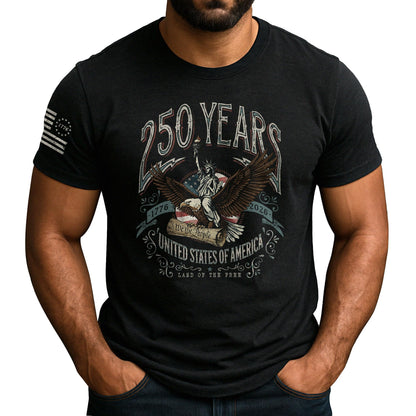 HOTPatriotic Shirts for Men, USA Eagle Graphic Shirts for Men | Mark 250 years of American spirit with these unique commemorative tees, designed for bold style and lasting comfort