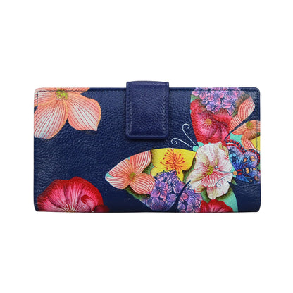 HOTAnna by Anuschka Women's Hand Painted Genuine Leather Two Fold Organizer Wallet