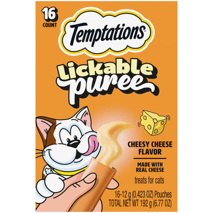 HOTTemptations Creamy Puree Cat Treats, Beef, Chicken, Salmon & Tuna, 48 Count | Beef, Salmon, Chicken & Tuna, under 15 cal/tube, no added sugar or fillers, senior-friendly, meal topper or hand-feed