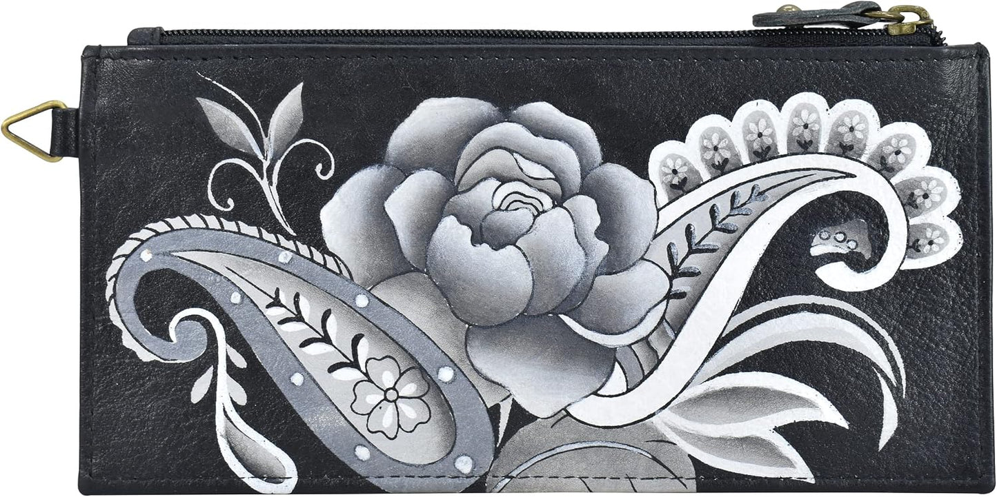 HOTAnna by Anuschka Women's Hand Painted Genuine Leather Organizer Wallet | Hand Painted