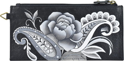 HOTAnna by Anuschka Women's Hand Painted Genuine Leather Organizer Wallet | Hand Painted