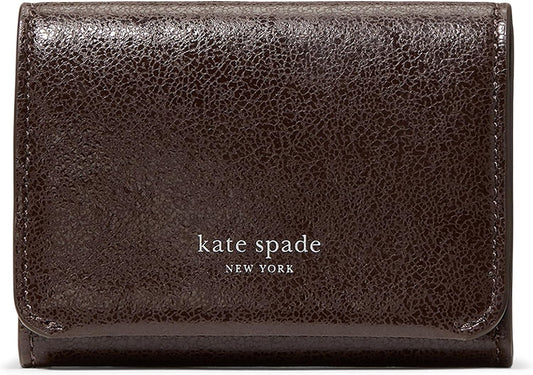 HOTkate spade new york Halo Glazed Leather Card Case Trifold Wallet