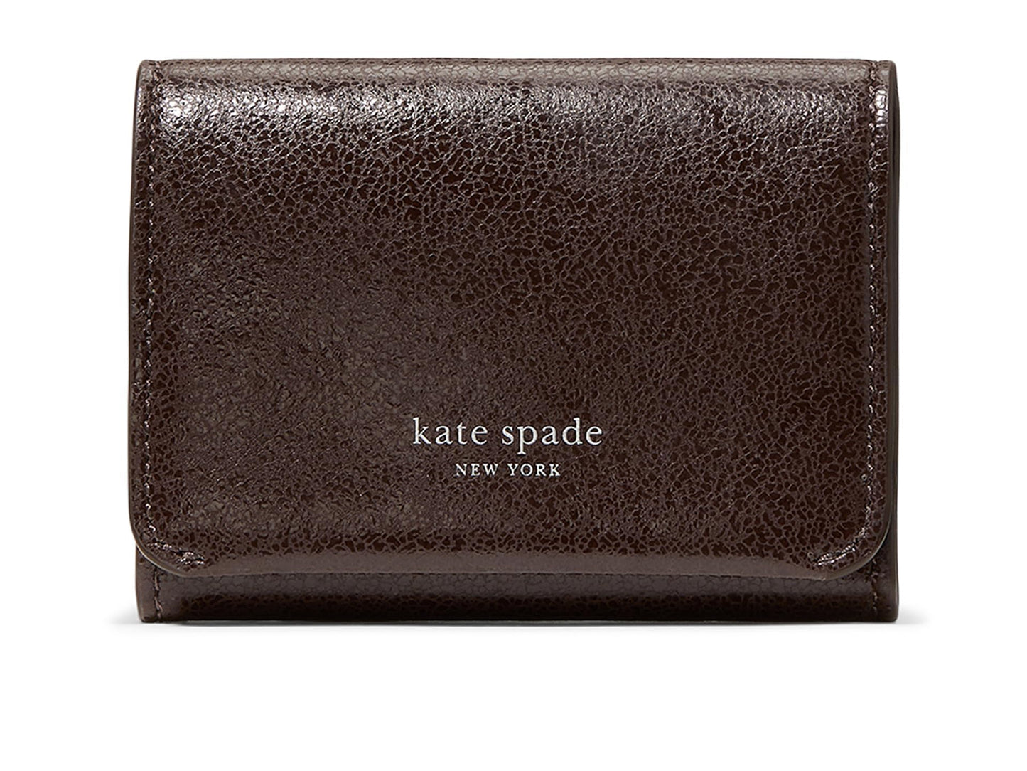 HOTkate spade new york Halo Glazed Leather Card Case Trifold Wallet