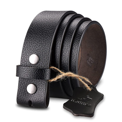 HOTHJones Western Belts for Men without Buckle,Cowboy Belt Buckles for Men,1.5" Wide Genuine Leather Belt No Buckle