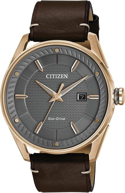 HOTCitizen Men's Sport Casual 3-Hand Eco-Drive Watch, Date, Patterned Dial