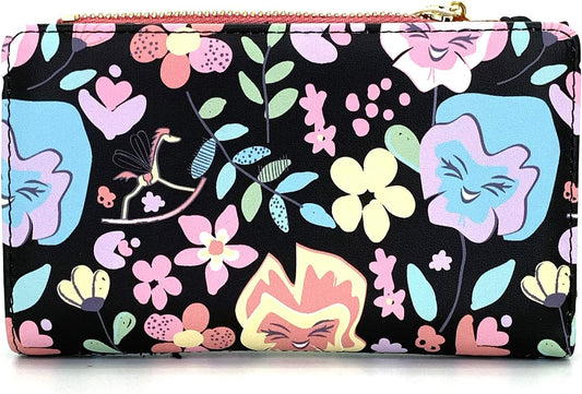 HOTLoungefly x Disney Alice in Wonderland Flowers AOP Canvas Wallet (Multi, One Size)