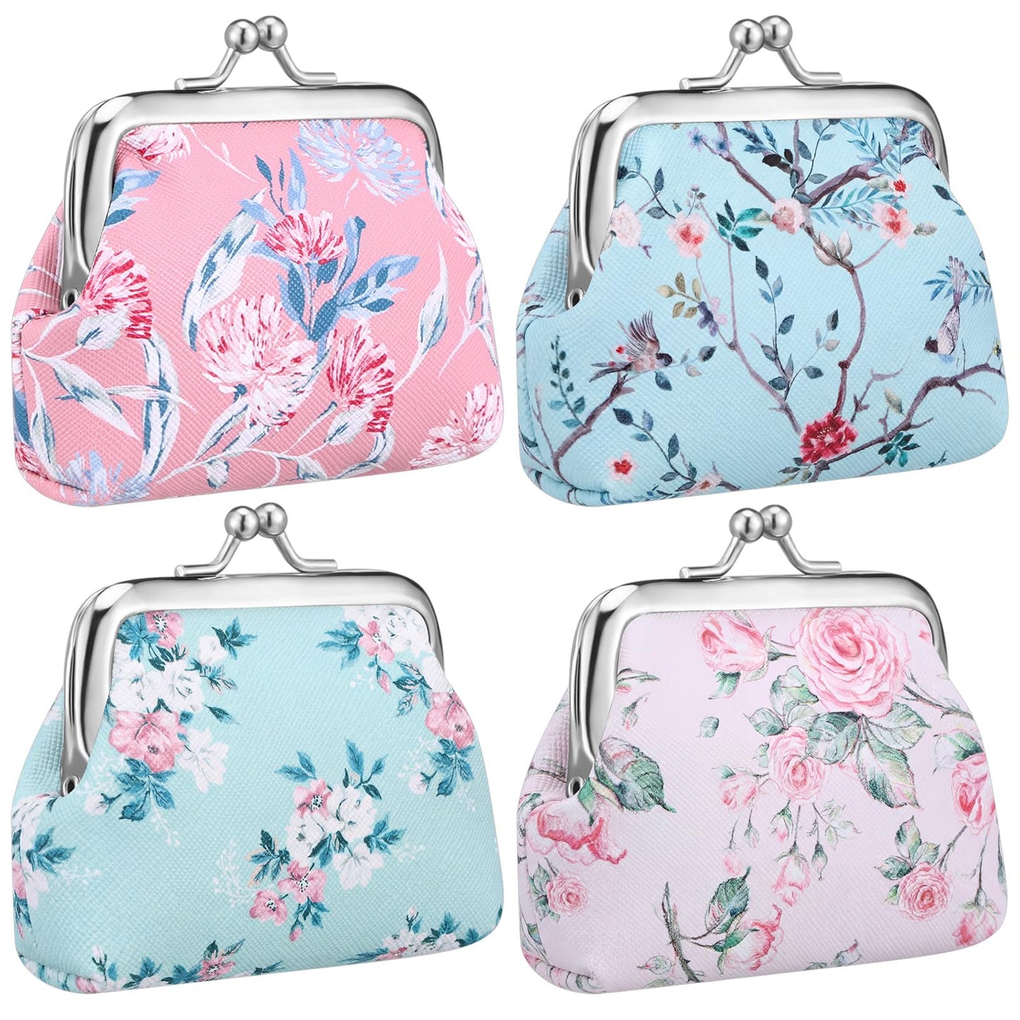 HOTLiliaafar 8 Pcs Mini Backpack Keychain Mini Coin Purses for Women Cute PU Leather Makeup Bag with Keychain, Multi Pocket Card Holder Cable Organizer Giftable Zipper Pouch (Minimalist)