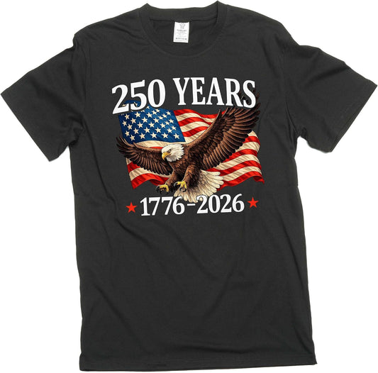 HOTSilver Lake T-shirts 250 Years US Independence Day T-Shirt 4th of July 1776-2026 Patriotic Tee