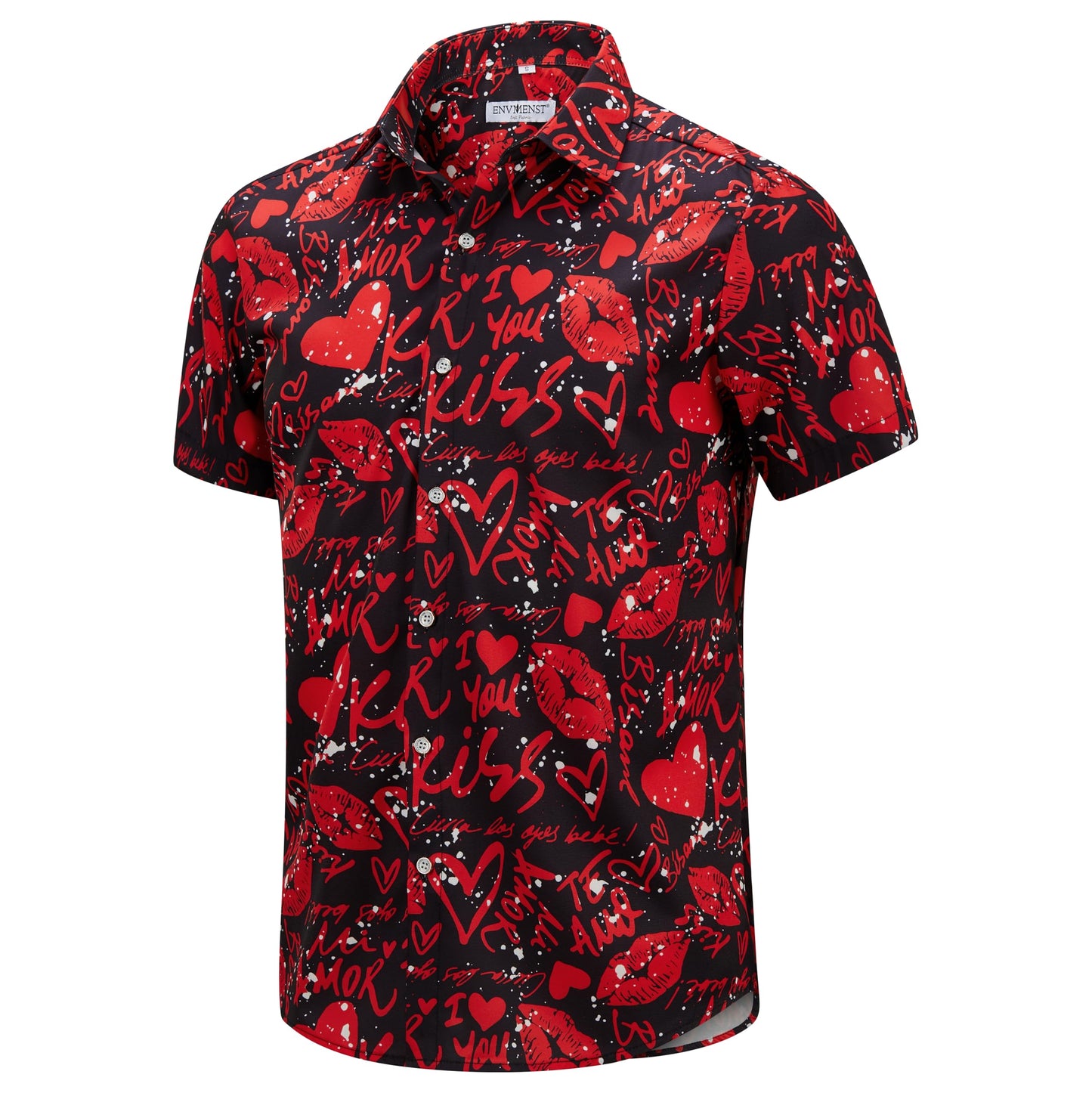 HOTENVMENST Hawaiian Shirt for Men Short Sleeve Beach Printed Summer Button Down Aloha Shirt