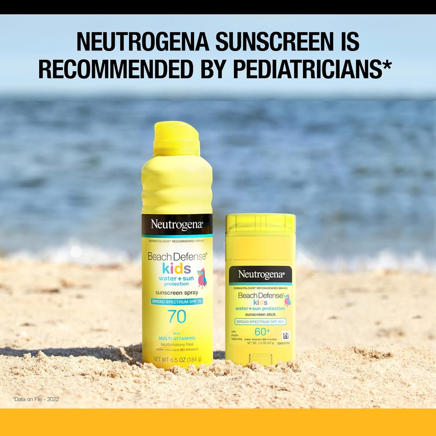 HOTNeutrogena Beach Defense Kids Sunscreen Stick SPF 60+, Hawaii Reef Act 104 Compliant, Octinoxate & Oxybenzone Free, Sunscreen for Face & Body, Travel Size Sun Protection, 1.5 oz