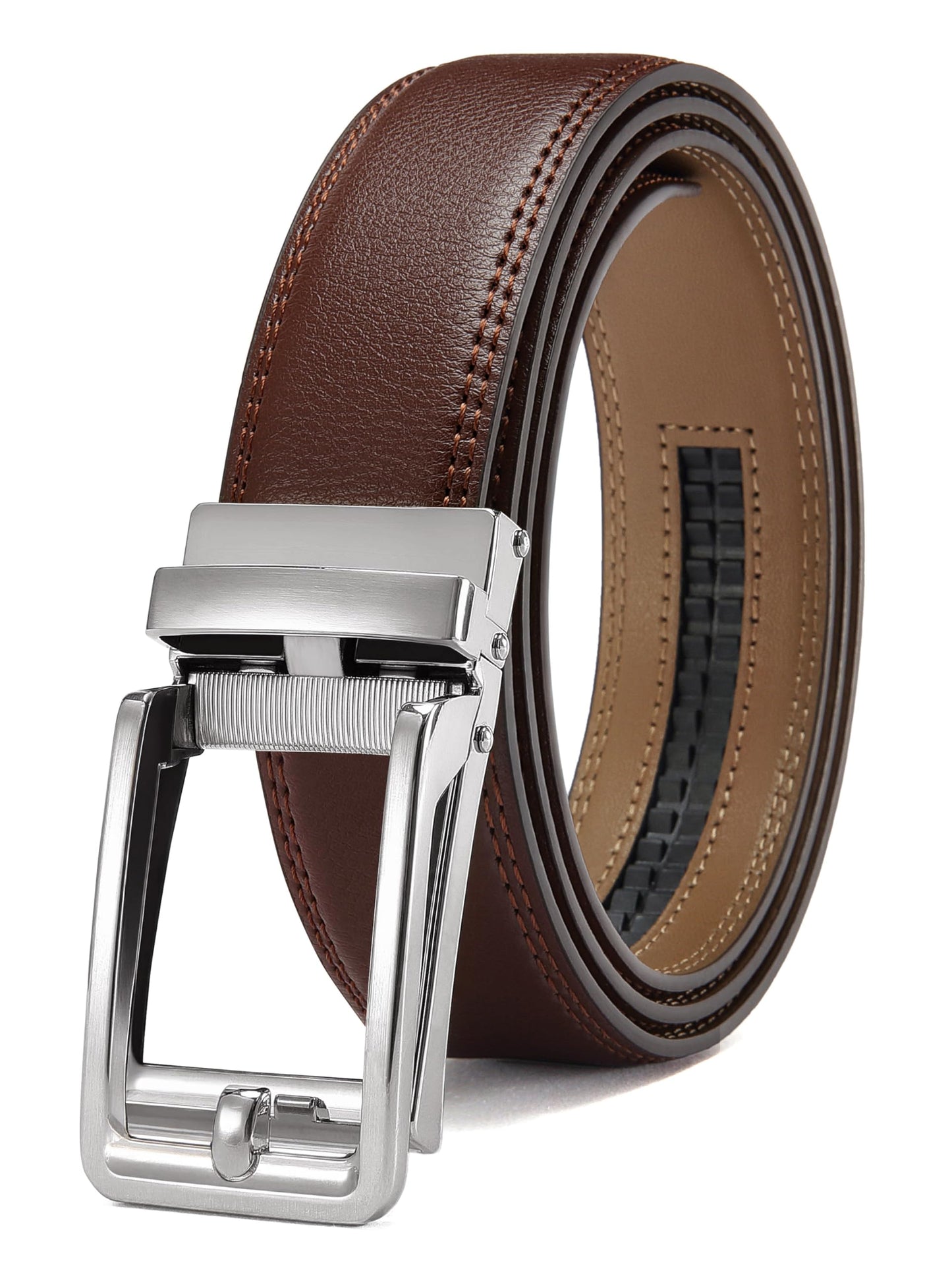 HOTCHAOREN Click Belts for Men - Mens Ratchet Belt 1 3/8" for Dress Pants - Perfect Companion to Men's Oxfords