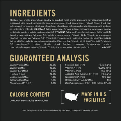 HOTPurina Pro Plan Complete Essentials Shredded Blend Chicken and Rice Dog Food Dry Formula with Probiotics for Dogs - 35 lb. Bag