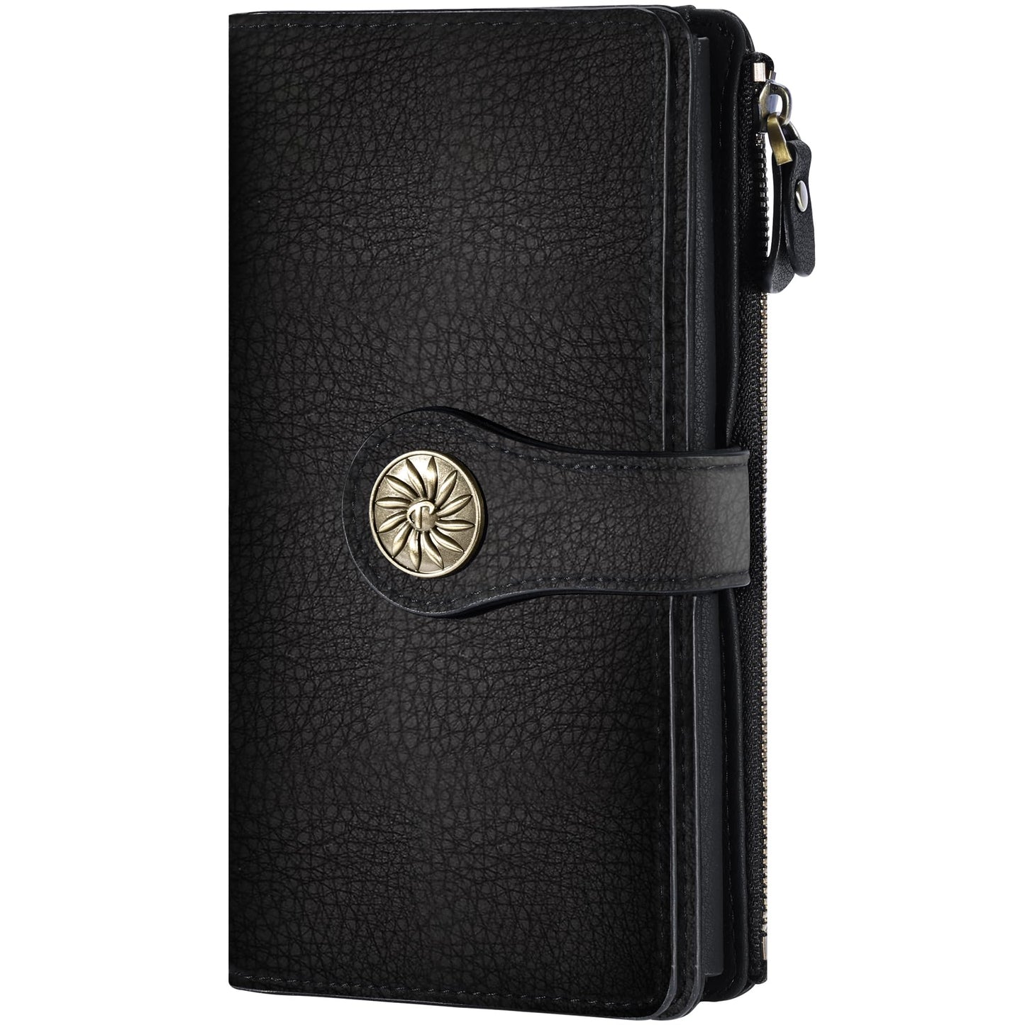 HOTTravelambo Women's Wallet RFID Blocking Trifold Clutch Large Capacity Credit Card Holder Travel Purse