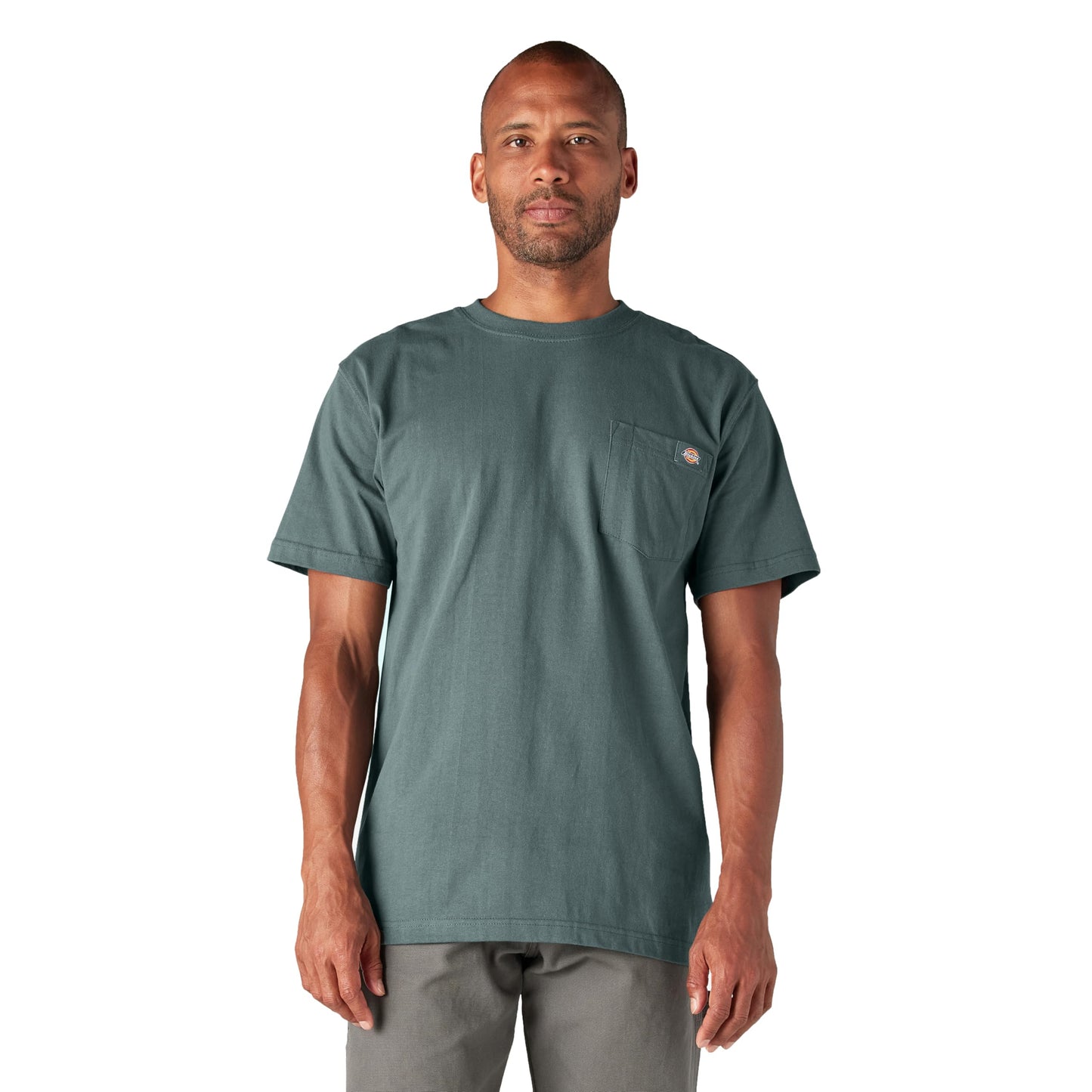 HOTDickies Men's Heavyweight Heathered Short Sleeve Pocket T-Shirt