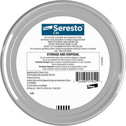 HOTSeresto Cat Vet-Recommended Flea & Tick Treatment & Prevention Collar for Cats | 8 Months Protection