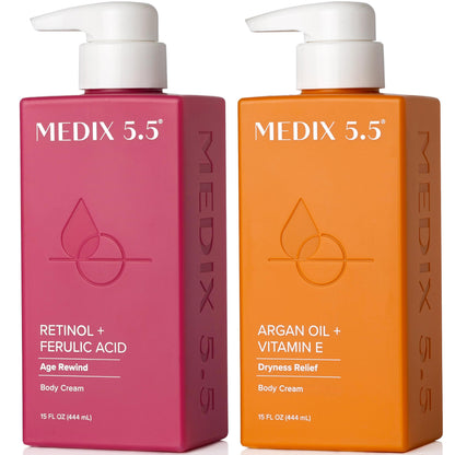 HOTMedix 5.5 Retinol Body Lotion Firming Moisturizer | Crepey Skincare Treatment | Retinol Body Cream | Anti Aging Firming Cream For Women Targets Look Of Crepe Skin, Wrinkles, & Sagging Skin, 15 Fl Oz