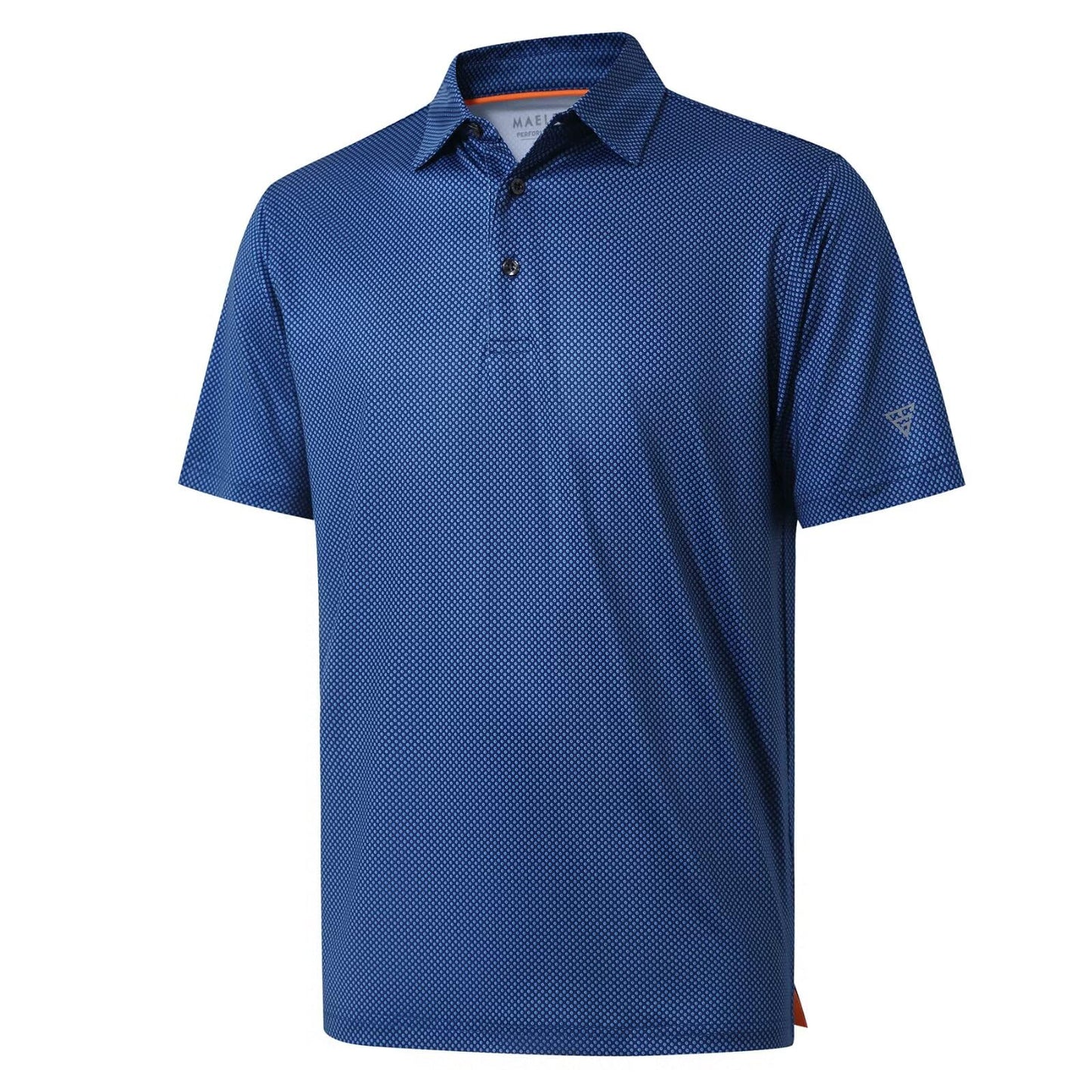 HOTGolf Shirts for Men Dry Fit Short Sleeve Print Performance Moisture Wicking Polo Shirt