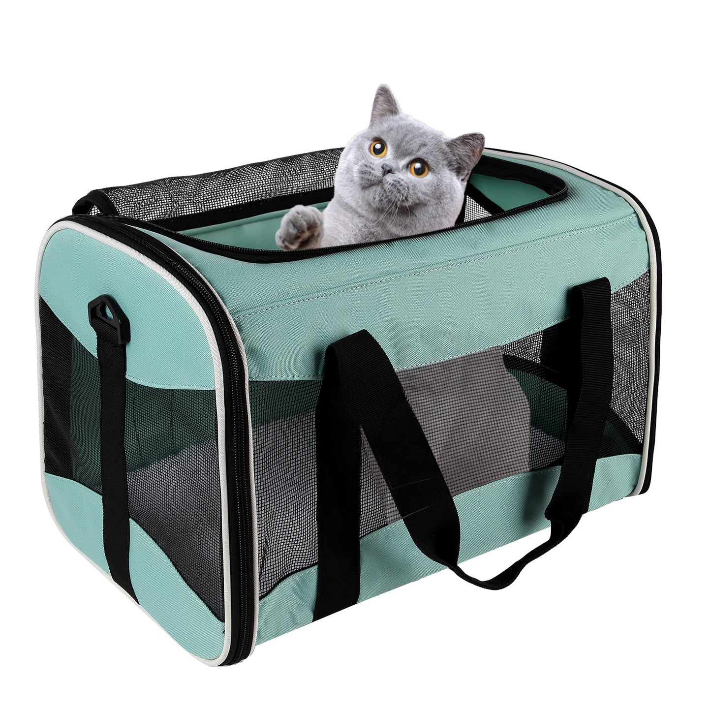 HOTCat Dog Carriers Soft-Sided Pet Carrier Large Cats for Medium Big Cat Small Dog Puppy up to 16lbs TSA Airline Approved Animal Collapsible Cat Carrier Carriers Travel Carrier Cat Bag (17x11x11)