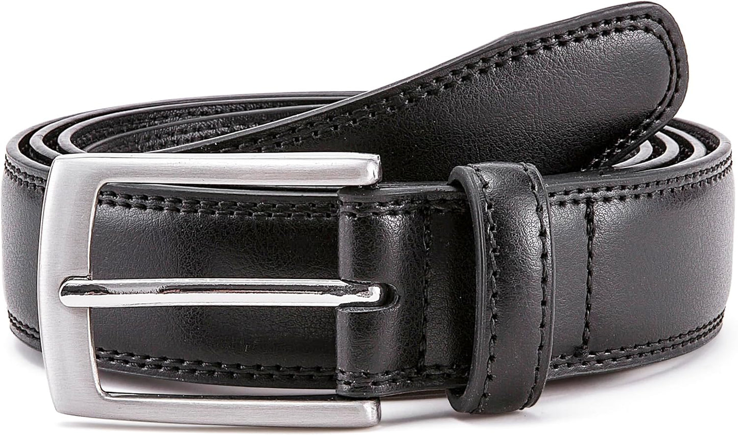 HOTMILORDE Men's Genuine Leather Dress Belt, Handmade, 100% Cow Leather, Fashion & Classic Designs for Work Business and Casual