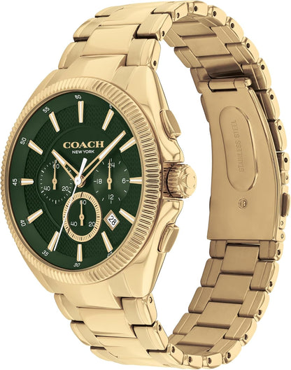 HOTCoach Jackson Men's Chronograph Watch - Date Window and Subdials for Hours, Minutes, Seconds - Water Resistant 3 ATM/30 Meters - Gift for Him - Premium Fashion Timepiece for Everyday Wear - 45mm