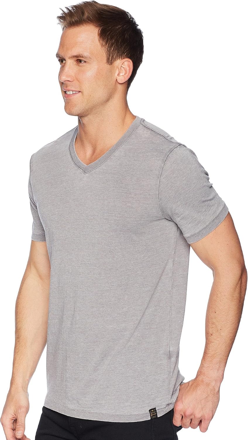 HOTLucky Brand Men's Venice Burnout V Neck Tee