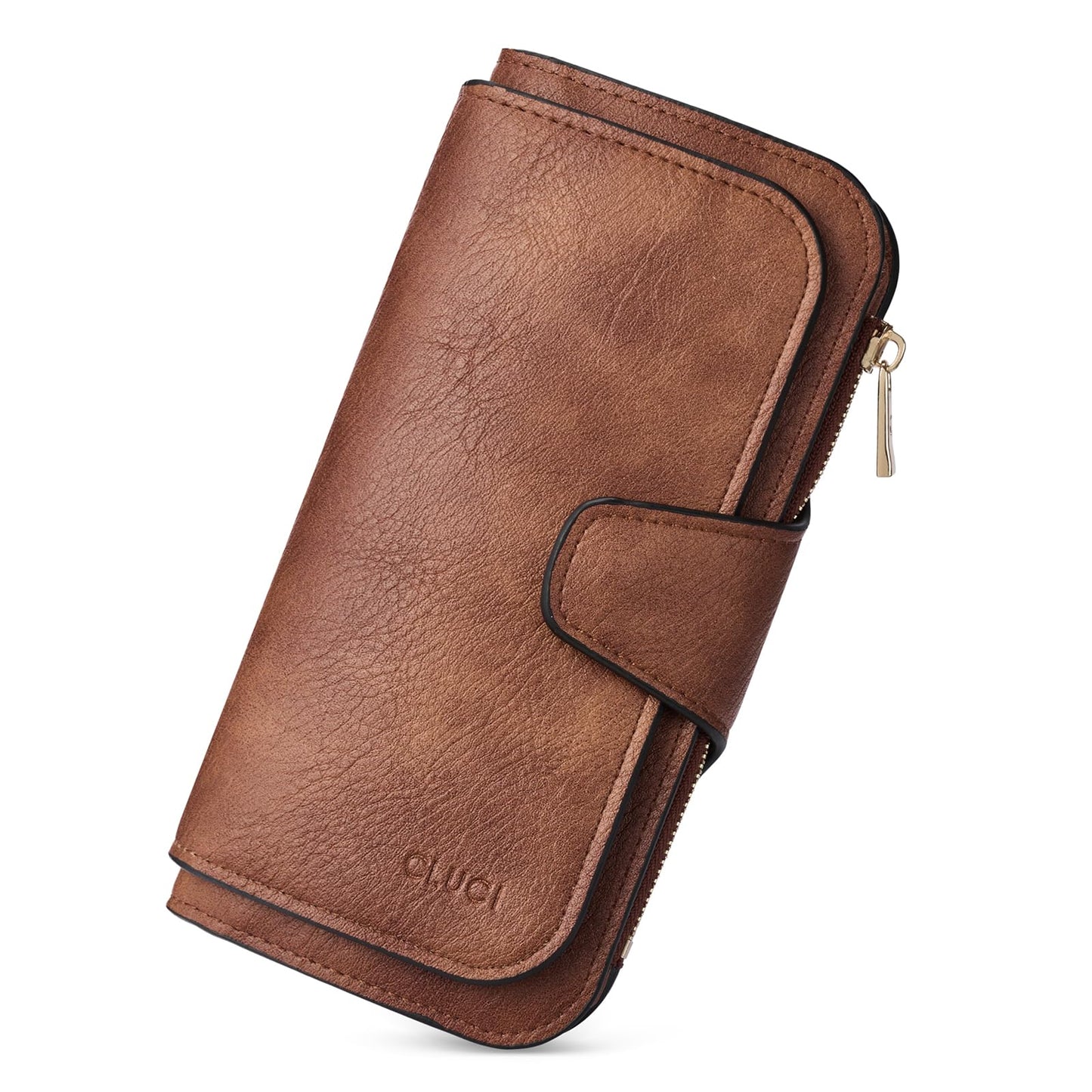 HOTCLUCI Wallet For Women PU Leather RFID Blocking Womens Wallet Bifold Card Holder with ID Window Gifts for Women Birthday