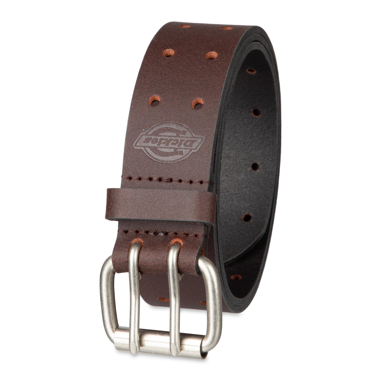 HOTDickies Men's Double Prong Leather Work Belt – Fully Adjustable, Regular & Big and Tall Sizes