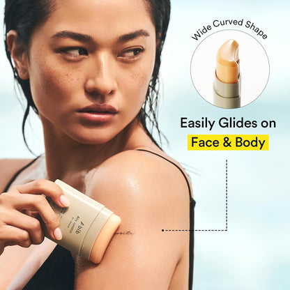 HOTAbib Airy Sunstick Protection Bar SPF50+ Broad Spectrum, Semi-Matte Sunscreen Stick for Oily & Combination Skin, No White Cast, Water-Resistant, Korean Sunscreen, 0.81 oz / 23 g