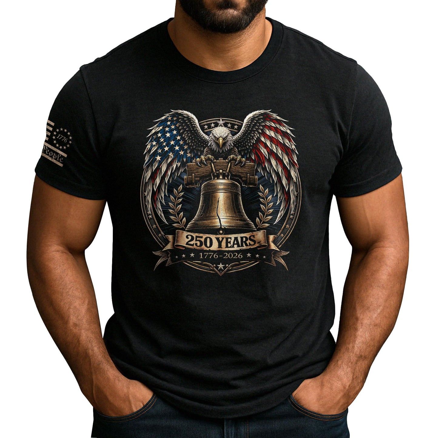 HOT1776-2026 Anniversary USA Shirt, Patriotic Graphic Men Shirt | Patriotic graphic tee featuring anniversary-inspired artwork, heritage details, suitable for holidays, events, casual wear