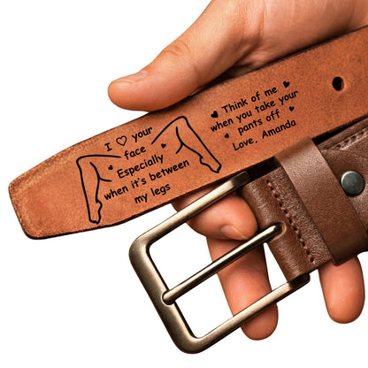 HOTPersonalized Leather Belt for Men - Full Grain Belts for Boyfriend, Husband, Anniversary, Birthday, Groomsmen Gifts