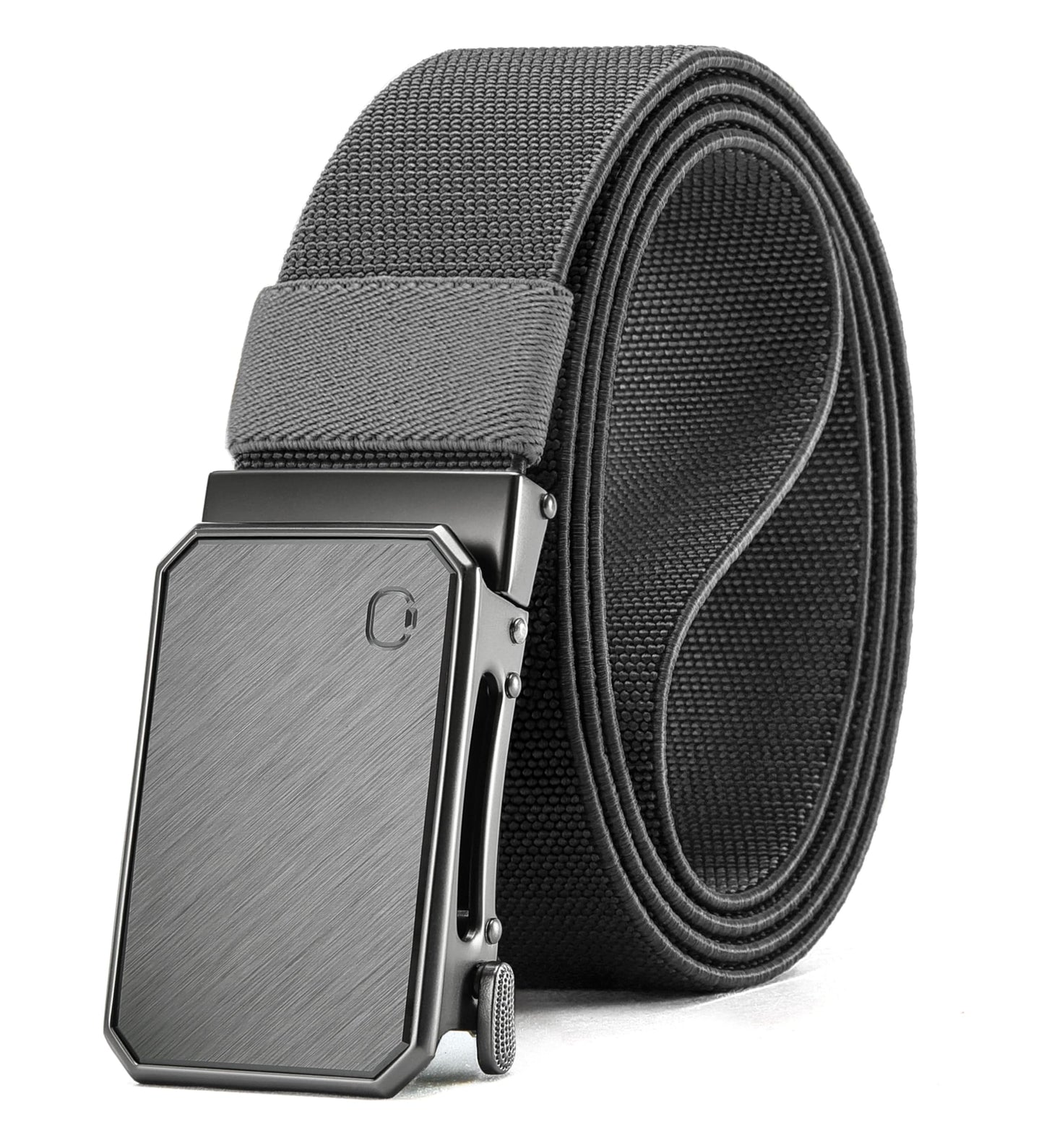HOTCHAOREN Mens Ratchet Belt – 1.5" Stretch Nylon Belts for Casual, Work, Golf – Adjustable Fit for Everyday Comfort