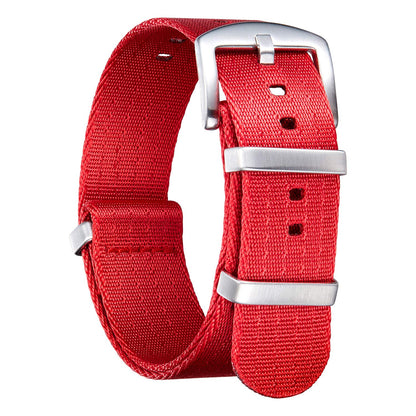 HOTBINLUN Nylon Watch Band 18mm,20mm,22mm,24mm Rugged Military Replacement Watch Straps Silver&Black Stainless Buckle Heavy-Duty Wristband For Traditional Men Women Watches