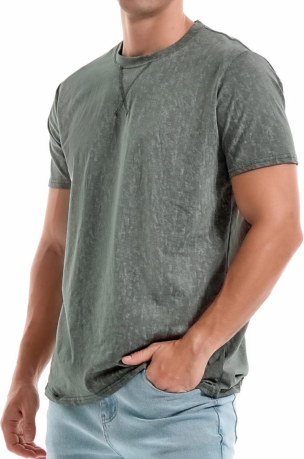HOTKLIEGOU Men's T-Shirts - Premium Cotton Crew Neck Tees S - 4XL