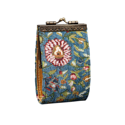 HOTAngelina's Palace Carpet Wallet Vintage Kiss Lock ID Pouch,Clasp Card Holder