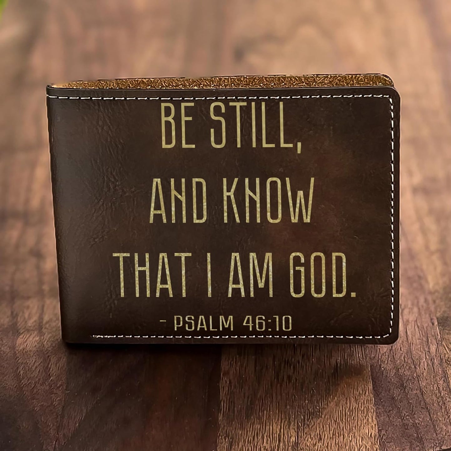 HOTPsalm 46:10 Be Still Theme Wallet | Thoughtful Gift for Dad, Sister, Best Friend | Birthday, Easter, Baptism Present