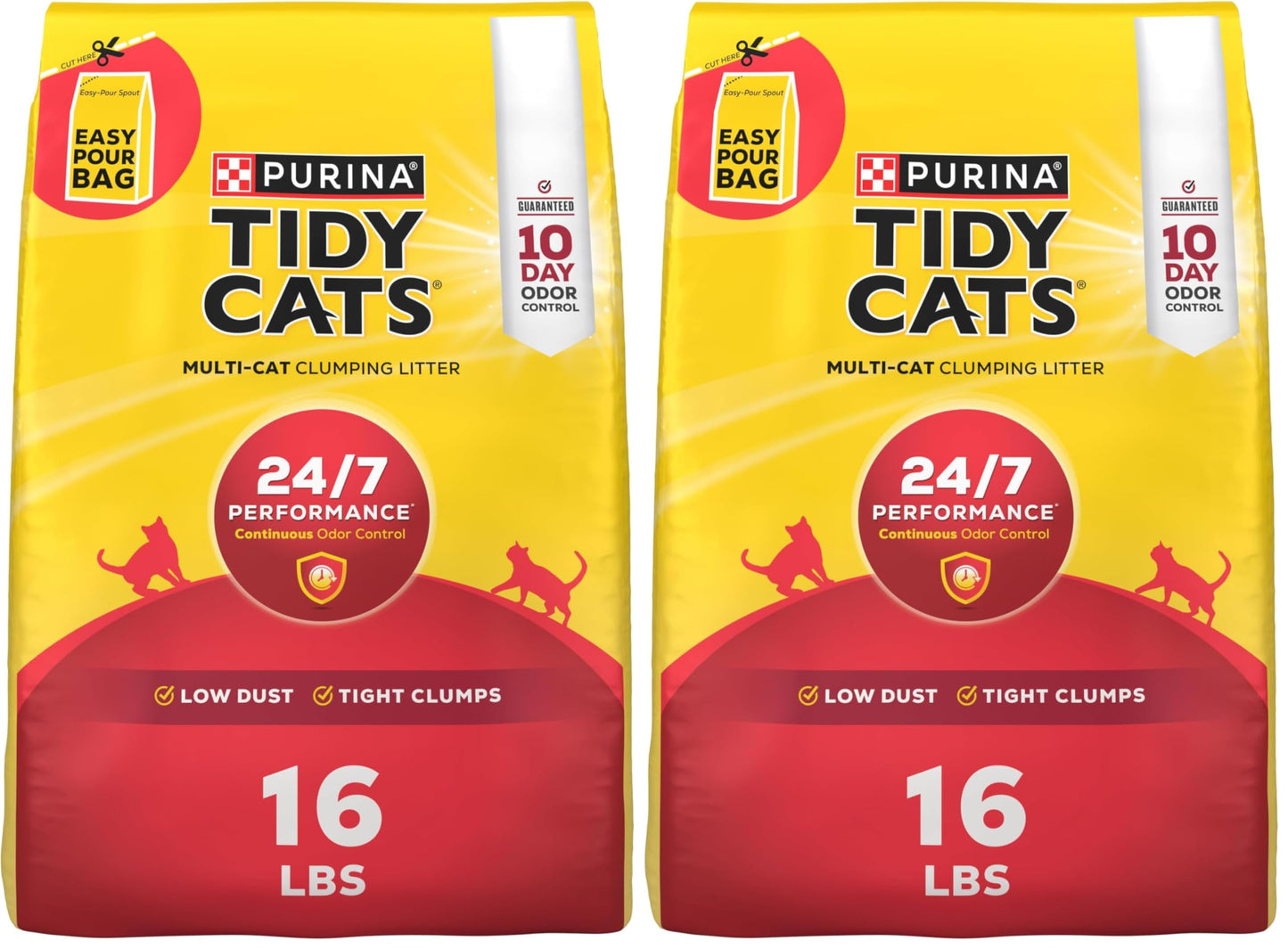 HOTPurina Tidy Cats Clumping Cat Litter, 24/7 Performance Multi Cat Litter - 38 lb. Box