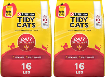 HOTPurina Tidy Cats Clumping Cat Litter, 24/7 Performance Multi Cat Litter - 38 lb. Box